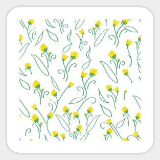 Dandelion Flower Fashion Pattern Seamless Sticker